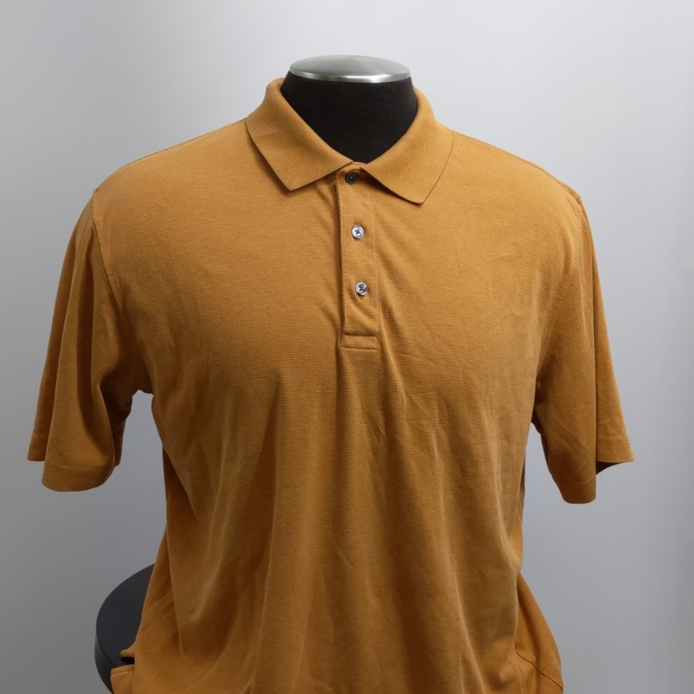 Eddie Bauer orange pique golf shirt- sz L
